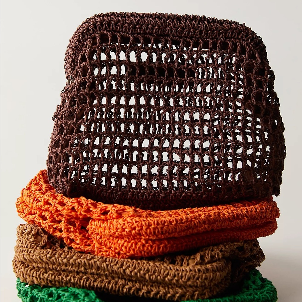 Free People Brown Sand Bound Clutch